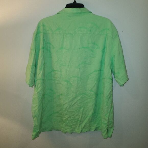 Columbia Mens XXL River Lodge Shirt Green Fishing Short Sleeve SS137 - Picture 2 of 3